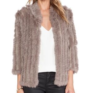 Heartloom fur jacket XS NWT Rosa jacket Pewter